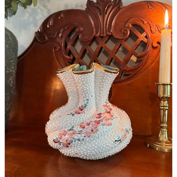 Vintage Italian Hand-painted Floral Vase - Picture 5 of 5